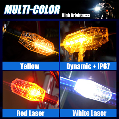 AC DC 8V-80V 6500k Projector Lens Laser Dynamic Motorcycle Turn Indicator