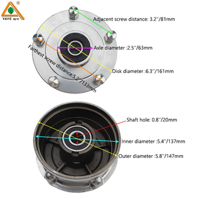 Motorcycle accessories wheel hub three wheel motorcycle front wheel 5 hole Ring interchanger 6304 brake pan