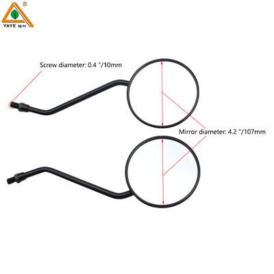 Round Motorcycle Mirror Universal   Modified Rearview Motorcycle Mirror  Hd white lenses Easy to install Rearview