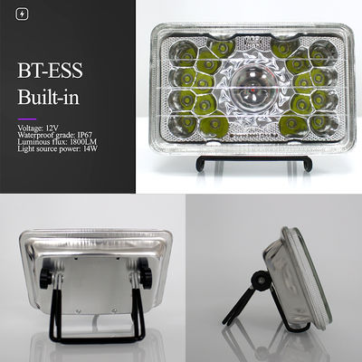 YAYE High Power 18 Beads Motorcycle LED Square Headlight with 1800LM Brightness and 50000 Hours Lifespan