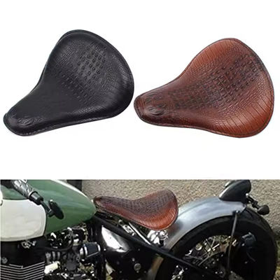 Brown Crocodile Leather Custom Motorcycle Saddle Seat Sproteggerci Electronic Bike Cover for Chopper Bobber Motorcycles