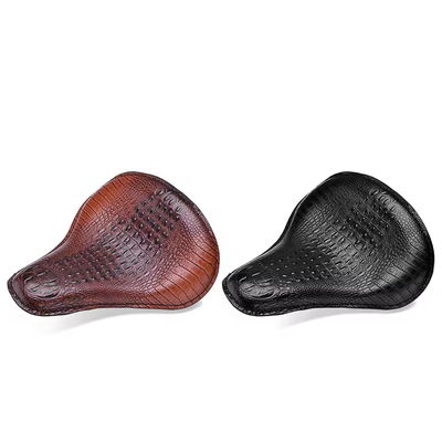 Brown Crocodile Leather Custom Motorcycle Saddle Seat Sproteggerci Electronic Bike Cover for Chopper Bobber Motorcycles