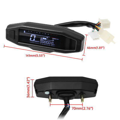 Motorcycle Modification Instrument VA High-definition LCD Electronic Instrument, Speedometer, Speed Gauge, Oil Level Gauge
