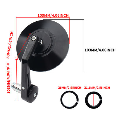 Blue Large Circular Handle Mirror 22MM Motorcycle Rearview Mirror Motorcycle Universal Accessories Motorcycle Modification Parts