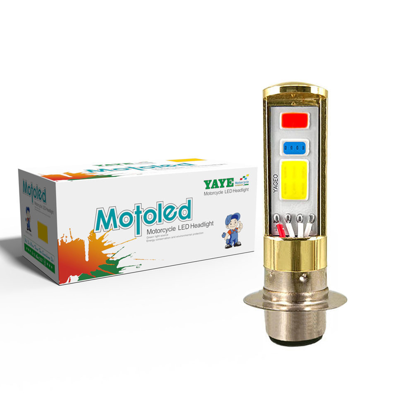 Red Blue White P15D H6M Led Bulb DC12V 8W 800LM Motorbike Headlight Bulb