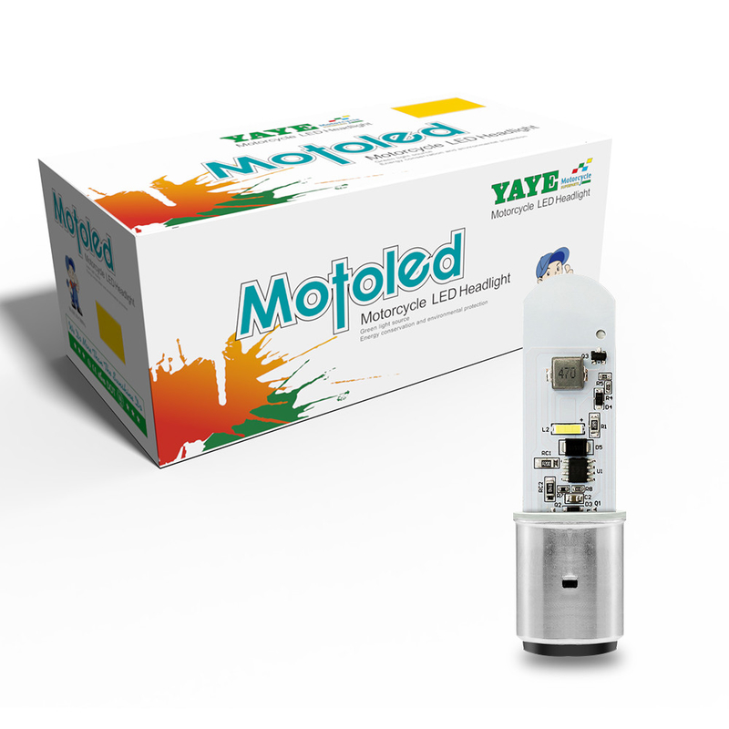 Motorcycle LED Bulb H6 Ba20d 23W 2300LM with Aluminum Base Borad COB 12V Motor Accessories