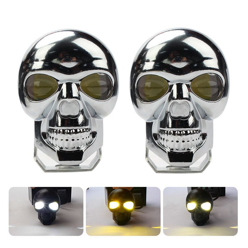 Motorcycle Head Lights 3inch 40W Dual Color LED Spotlight for Skull Headlight Fog Lamp