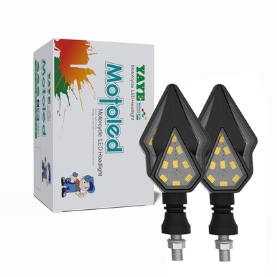 Wit / Blauw / Rood / Geel LED Achterste Achtersteel Draailamp voor Universele 10mm Steering Lamp